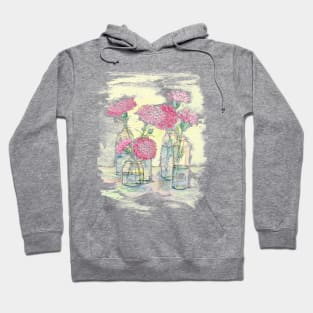 Pink Carnations, Still Life Hoodie